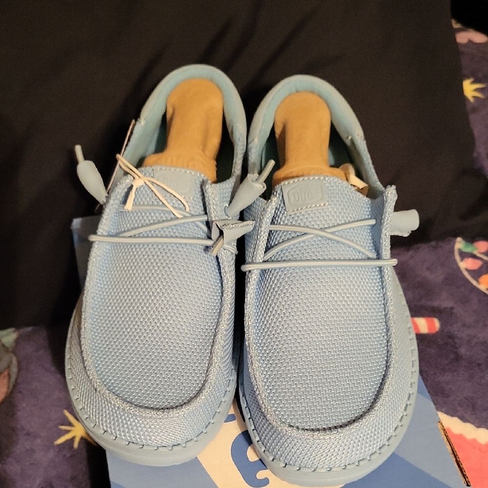 Hey Dude Wendy Funk Mono Blue Loafers - Picture 5 of 8